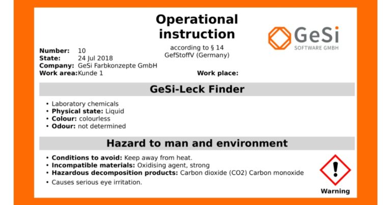 Do operating instructions have to be signed